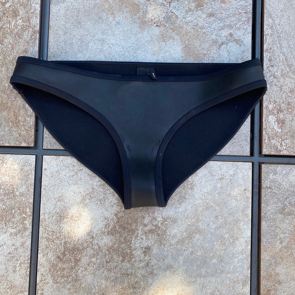 Triangl Black Neoprene Bikini Bottoms Only! Size S